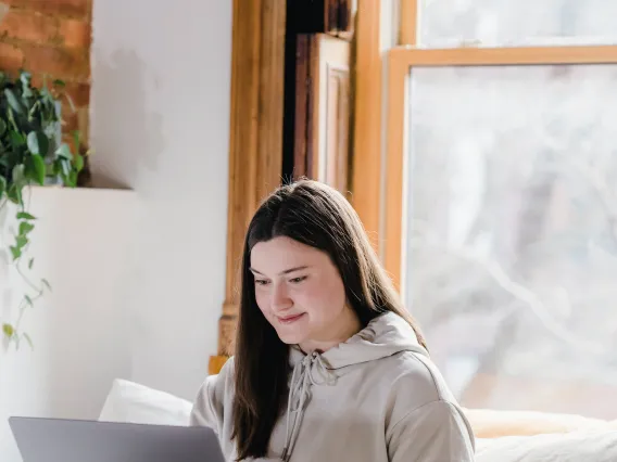 person using a laptop